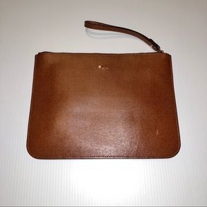 Ralph Lauren large wristlet/ clutch (cognac)
